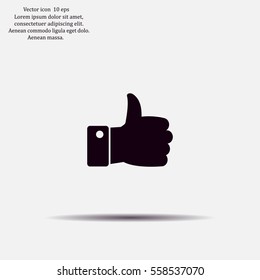 Vector thumb up icon