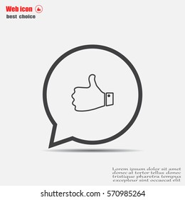 Vector thumb up icon