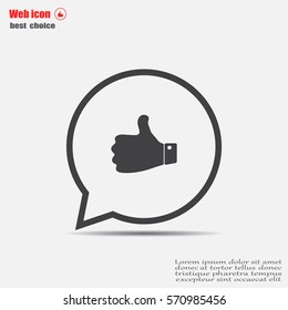 Vector thumb up icon