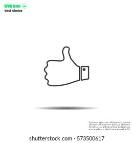 Vector thumb up icon