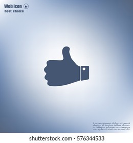 Vector thumb up icon
