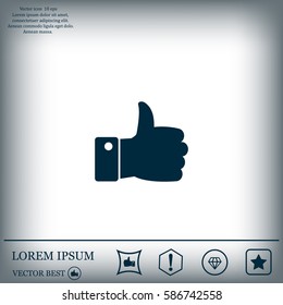 Vector thumb up icon