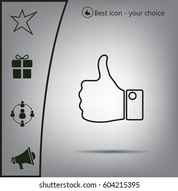 Vector thumb up icon