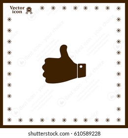 Vector thumb up icon