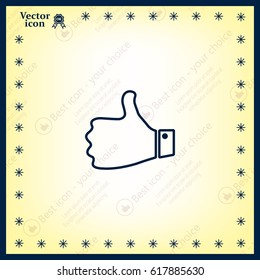 Vector thumb up icon