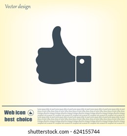 Vector thumb up icon