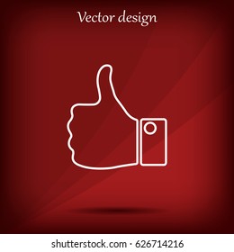 Vector thumb up icon