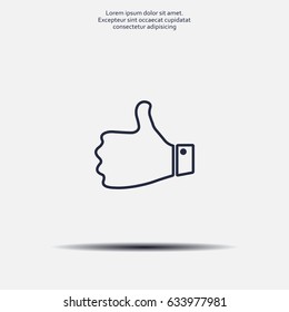 Vector thumb up icon