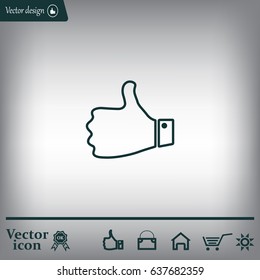 Vector thumb up icon
