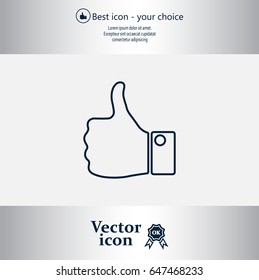 Vector thumb up icon