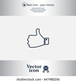 Vector thumb up icon