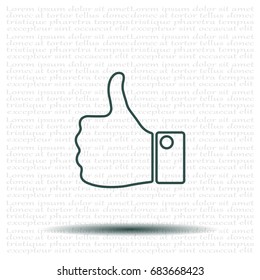 Vector thumb up icon