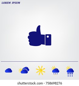 Vector thumb up icon