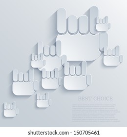 Vector thumb up icon background. Eps10