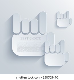 Vector thumb up icon background. Eps10