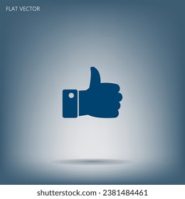 Vector thumb up icon illustration flat icon.