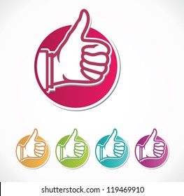 vector thumb up stickers