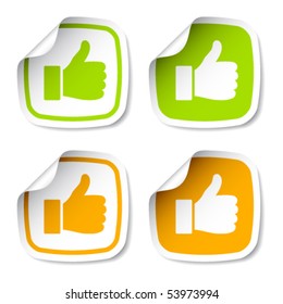 vector thumb up stickers