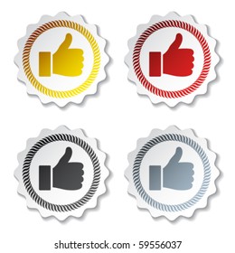 vector thumb up stickers