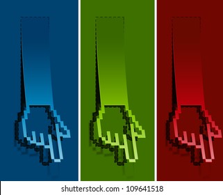 vector thumb up stickers & labels  design.