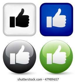 vector thumbs up buttons