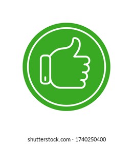 Vector thumbs up icon. Like concept. Premium quality graphic design. Modern signs, outline symbols collection, simple thin line icons set for websites, web design, mobile app, infographics.