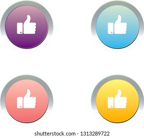 
A vector of thumbs up icons for web and online. EPS 10.