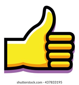 Vector Thumbs Up Isolated On White Background