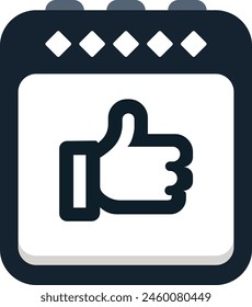 Vector un signo de pulgar hacia arriba se muestra en un fondo blanco. El signo de los pulgares hacia arriba es un símbolo de Aprobación o Acuerdo