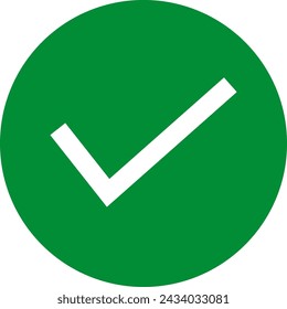 VECTOR TICK MARK ICON. FLAT COLORED. EPS 10