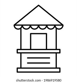 Diseño de icono de contorno de caja de boletos de vectores
