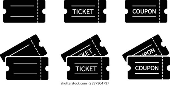 Vector Ticket and Coupon Icon Set