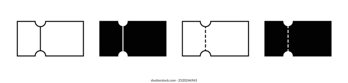 Vector Ticket Icon Set. Ticket Symbols