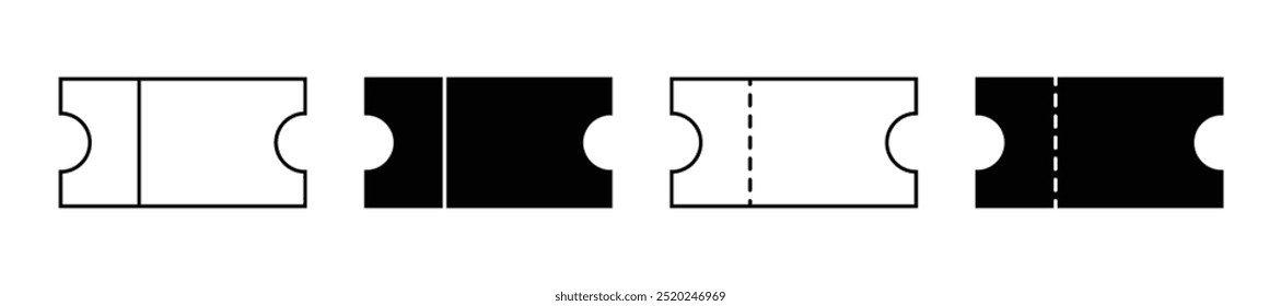 Vector Ticket Icon Set. Ticket Symbols