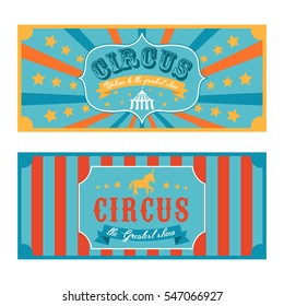 Vector ticket invitation to the circus.