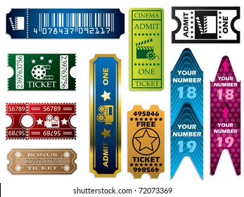 Vector ticket set