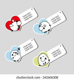 Vector ticket - sheep