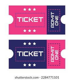 Vector ticket templates for entry to music, dance, live concert. Ticket to enter the event.