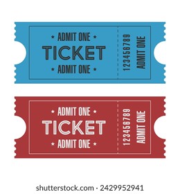 Vector tickets. Isolated on a white background. Flat design.	
