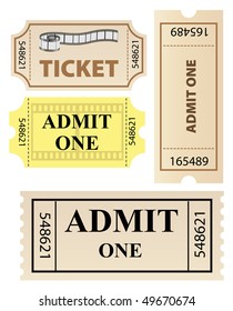 vector tickets set