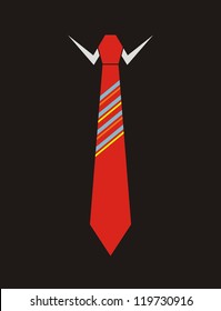 vector tie black background