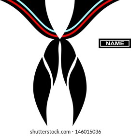 vector tie black symbols
