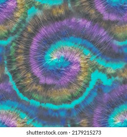 Vector Tie Dye. Blue Purple Pattern. Spiral Circle Vector. Blue Blue Pattern. Seamless Tie Dye. Tie dye Background. Spiral Dyed Print. Abstract Dyed Grunge. Green Swirl Watercolor. Spiral Circle Batik