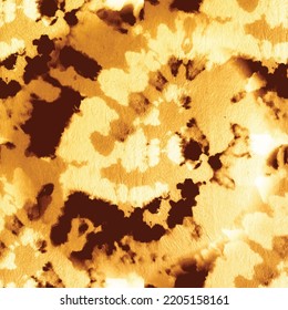 Vector Tie Dye Brown Spiral Skin. Dirty Stripe Culture. Yellow Seamless Paint. Spiral Dyed Print. Dirty Sand. Yellow Ochre Sand. Abstract Grunge Texture. Yellow Brush Circle. Spiral Dyed Background.