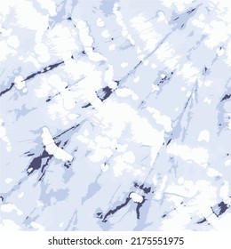 Vector Tie and Dye. Cyan Grunge Print. Space Dye Texture. Seamless Hand Drawn Textured Design. Batik Brush. Blue Dirty Art Texture. Watercolor Texture. Hippie Abstract Ethnic Design.