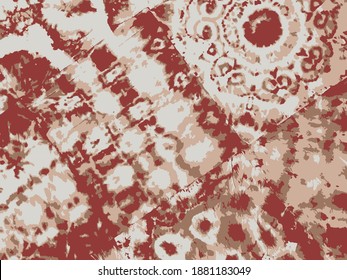 Vector Tie and Dye Effect. Watercolor Red Texture. Handmade Organic Wallpaper. Grey Tie Dye Wash. Ethnic Handmade Clothes Print. Boho Dyed Illustration. African Textured Border prints.