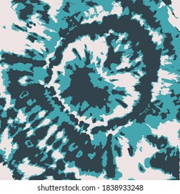 Tinta vectorial. Antecedentes étnicos. Impresión textil artística del Teal. Tinta De Teal Texturada. Patrón de tinte de empate. Moda de verano. Batik Vector Moderno. Textura de tintes. Arte bohemio.