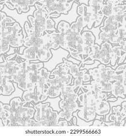 Vector Tie and Dye linear floral . Monochrome  Abstract Print. Space texture  Fabric. Seamless Hand Painted Artistic Design. Batik Brush.natural earth tone Dirty Art 