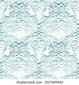 Vector Tie Dye Seamless Pattern. Ethnic Abstract. Floral Ceramic Design. Blue Hippie Ornament. Creative Bohemian Tile. Baby Blue Tie Dye Rug. Watercolor Texture. Tie Dye Wash.