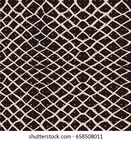Vector tie dye seamless pattern. Hand drawn shibori print. Ink textured japanese background. Modern batik wallpaper tile. Watercolor endless backdrop. Black and white monochrome swimwear.